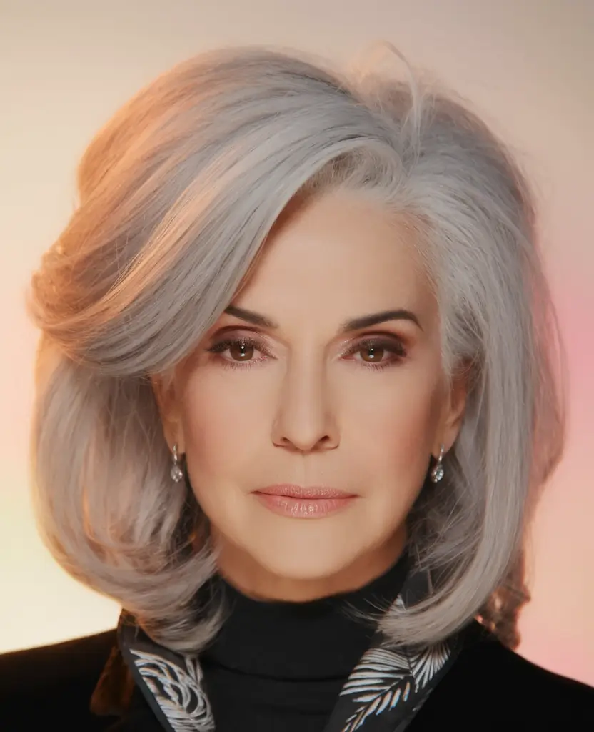 Fall 2025 Hairstyles That Flatter 60+ Women Polished Volume with a Silver Touch