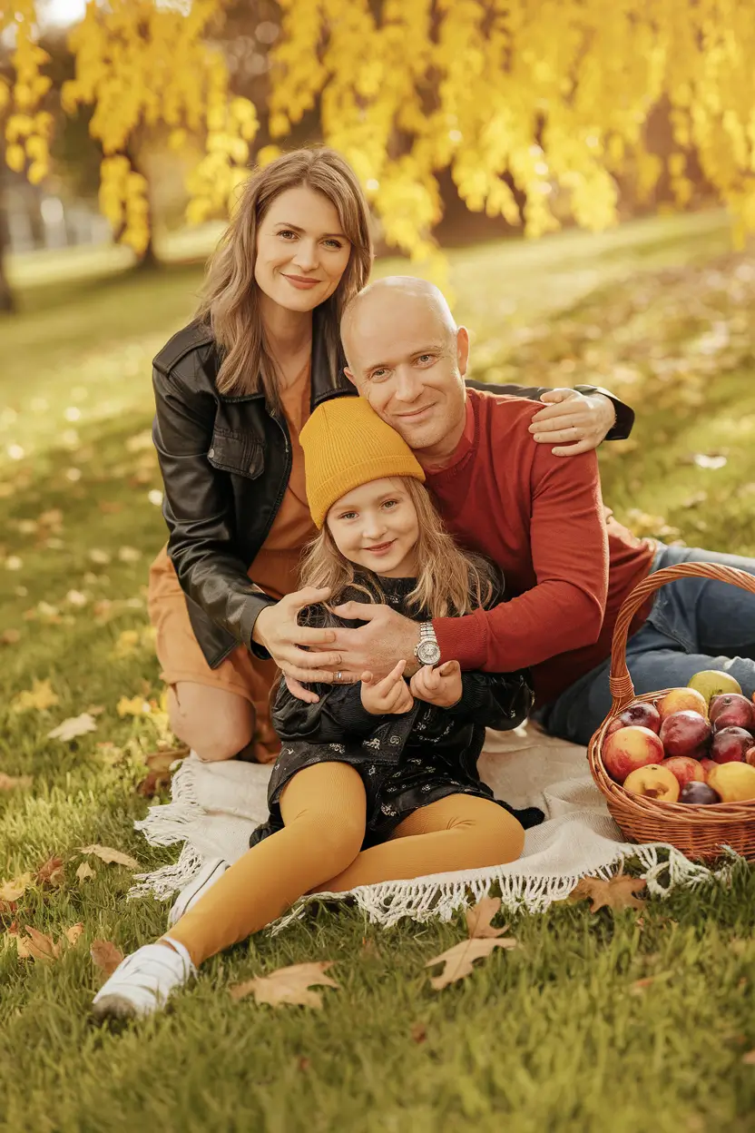 fall family photo outfits ideas 2025 Golden Picnic Pops of Mustard