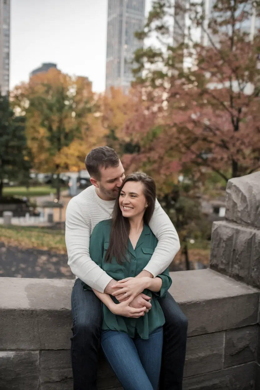 fall family photo outfits ideas 2025 Classic Green and Cream City Style