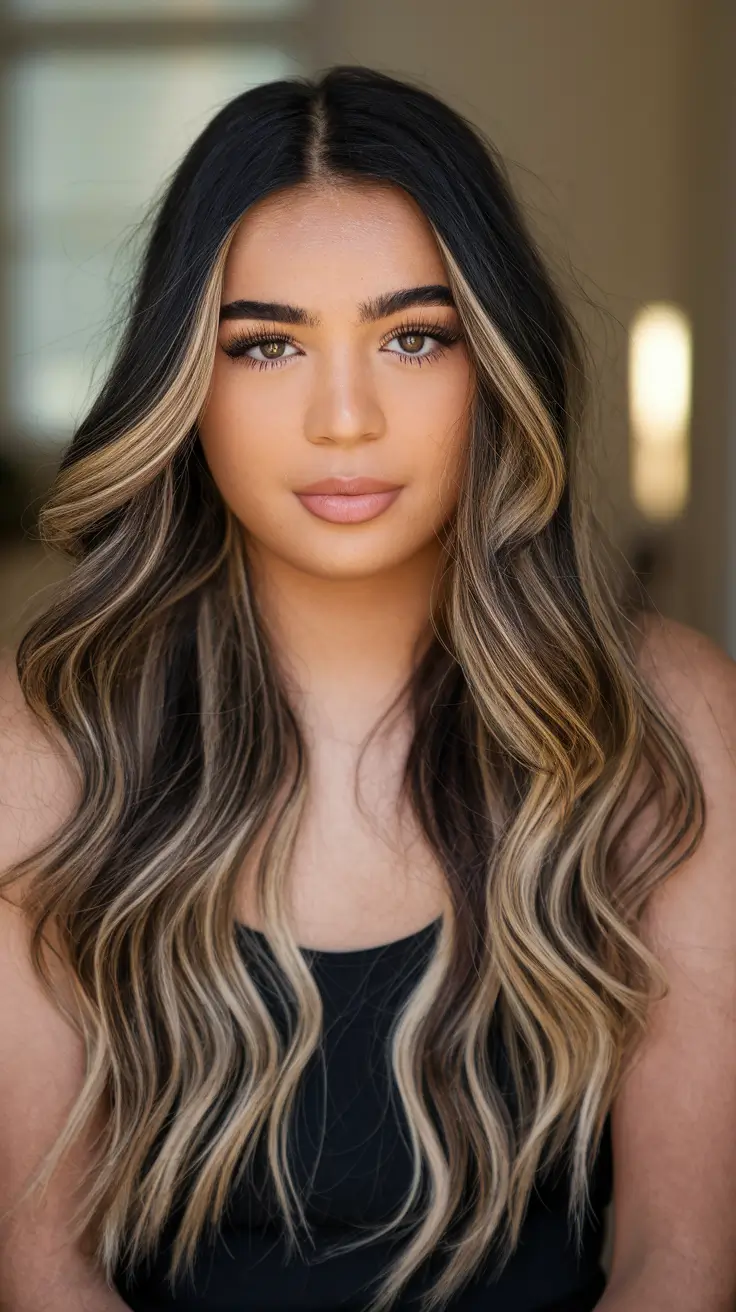 Fall Hair Color Ideas for Dark Hair in 2025 Golden Blonde Balayage on Warm Brunette Base