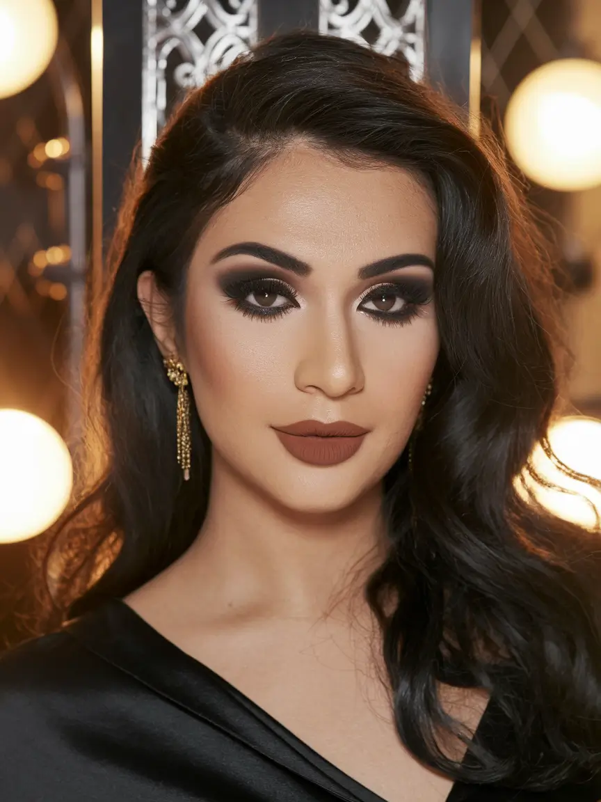 Fall Hair Color Ideas for Dark Hair in 2025 Classic Black Glam with Retro Shine