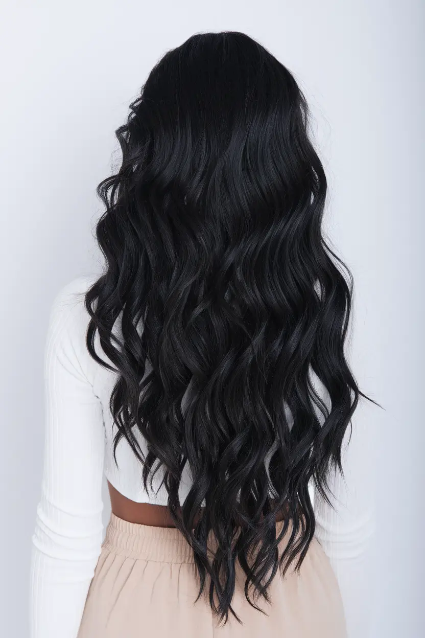Fall Hair Color Ideas for Dark Hair in 2025 Midnight Black Volume With Luxe Shine