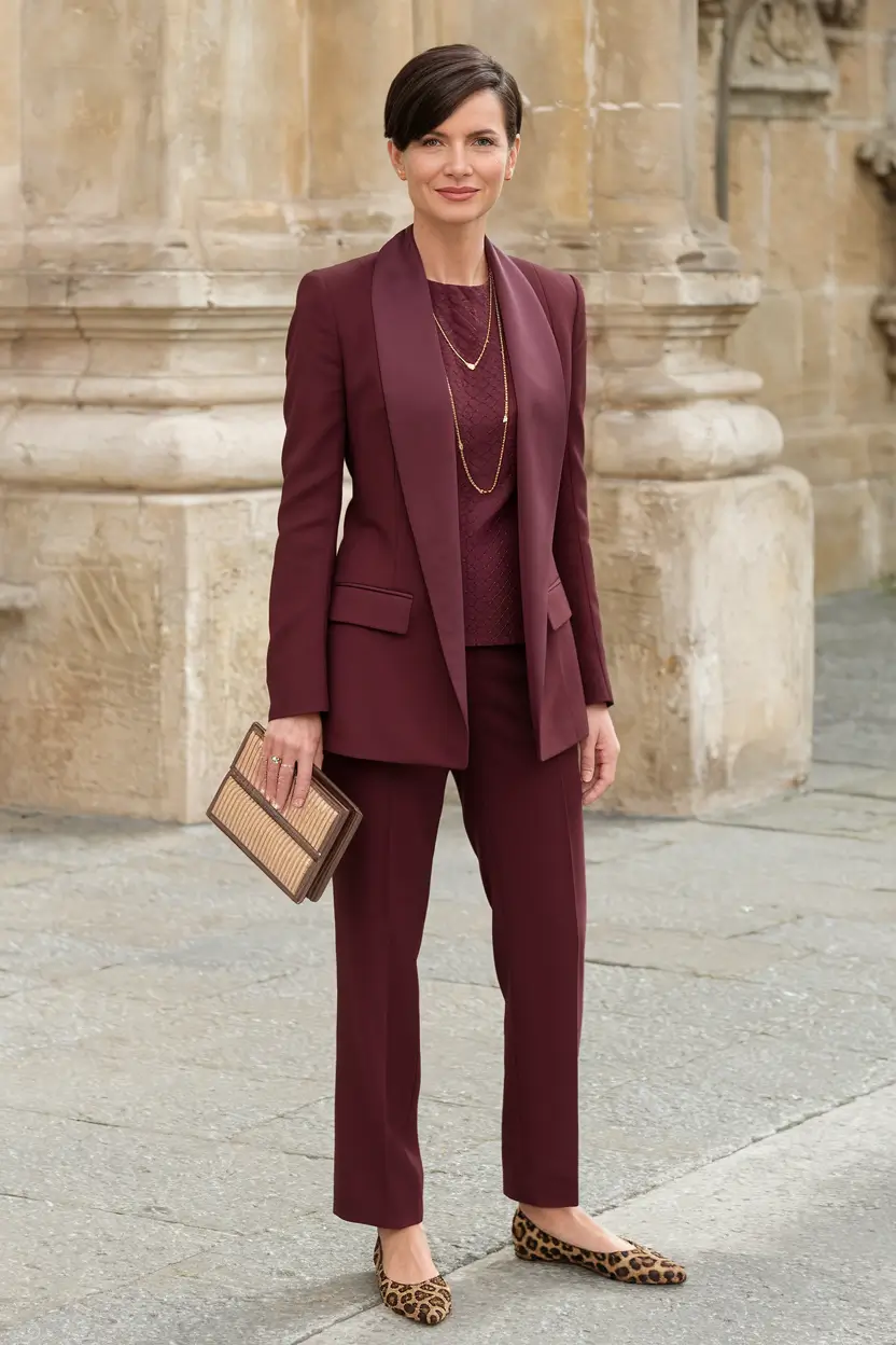 fall office outfits for women+Wine Tones and Texture for Understated Glam