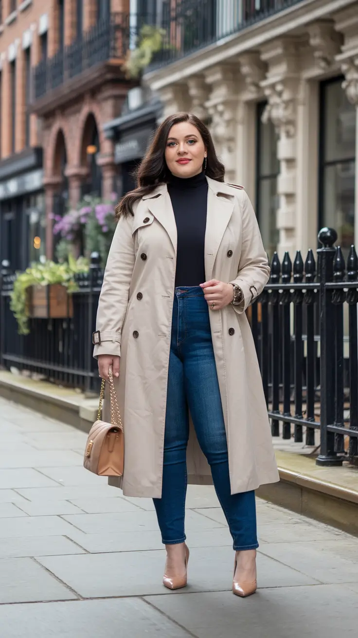 fall plus size capsule wardrobe ideas 2025 - Trench Coat Tenacity