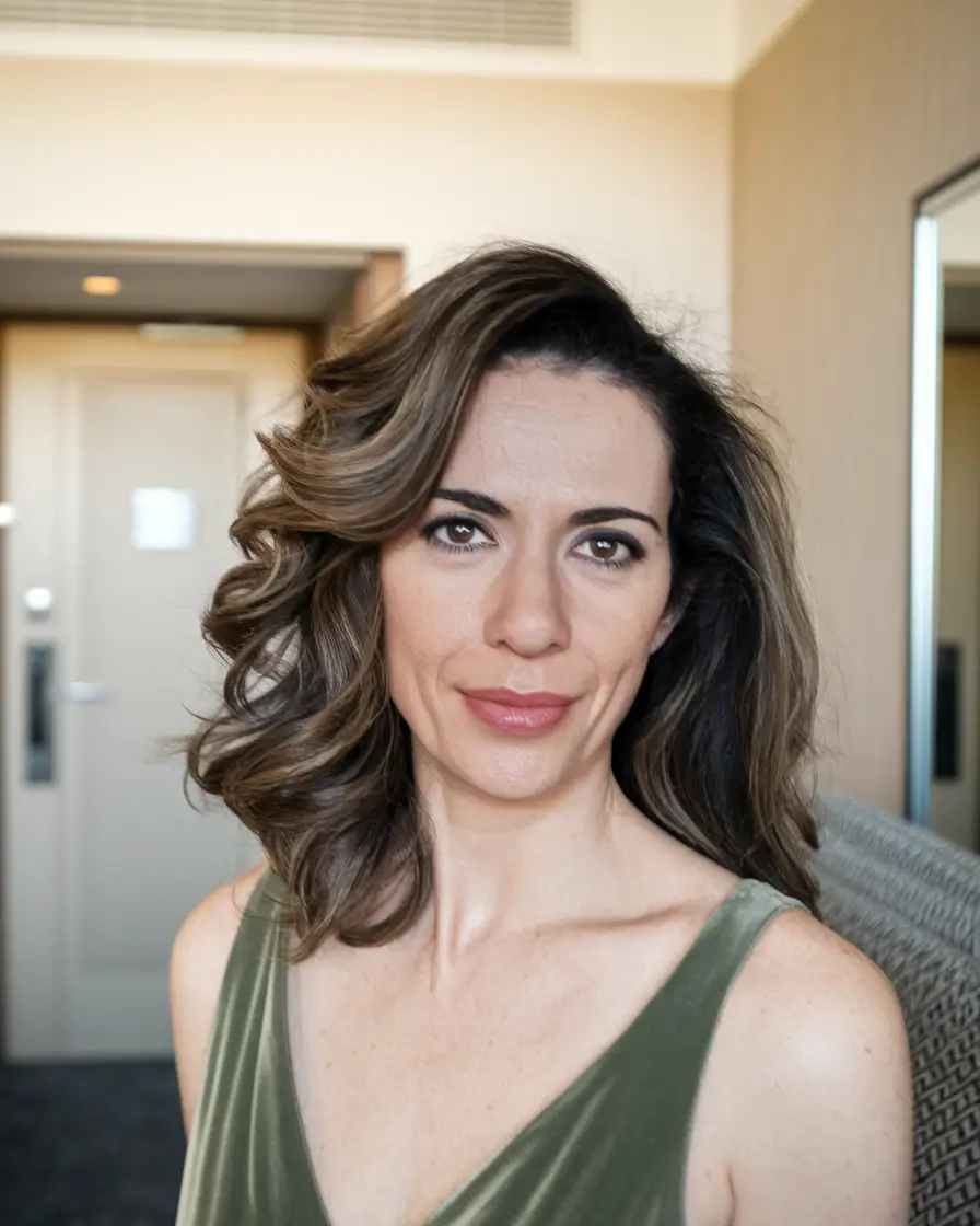 Fresh Fall 2025 Haircuts for Women Over 40 Vintage-Inspired Hollywood Flip