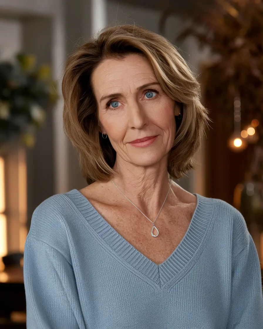 Fresh Fall 2025 Haircuts for Women Over 40 Classic Shoulder-Length Flick