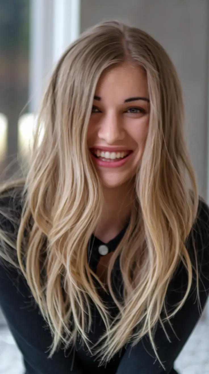 Golden Fall Hair Color for Blondes in 2025 Sunlit Caramel Ribbon Waves