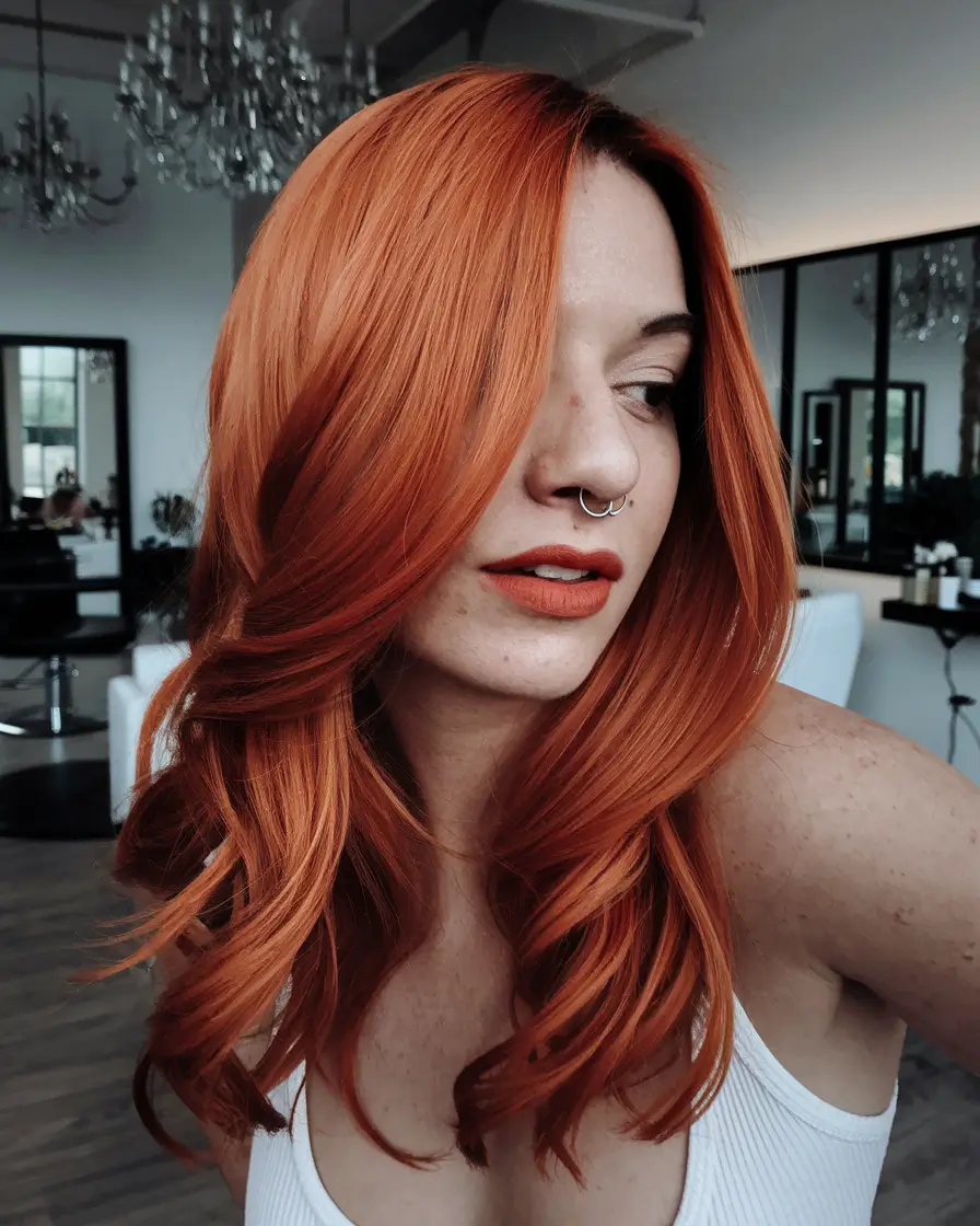 Haircut Ideas for Fall 2025 Pumpkin Spice Face Sweep