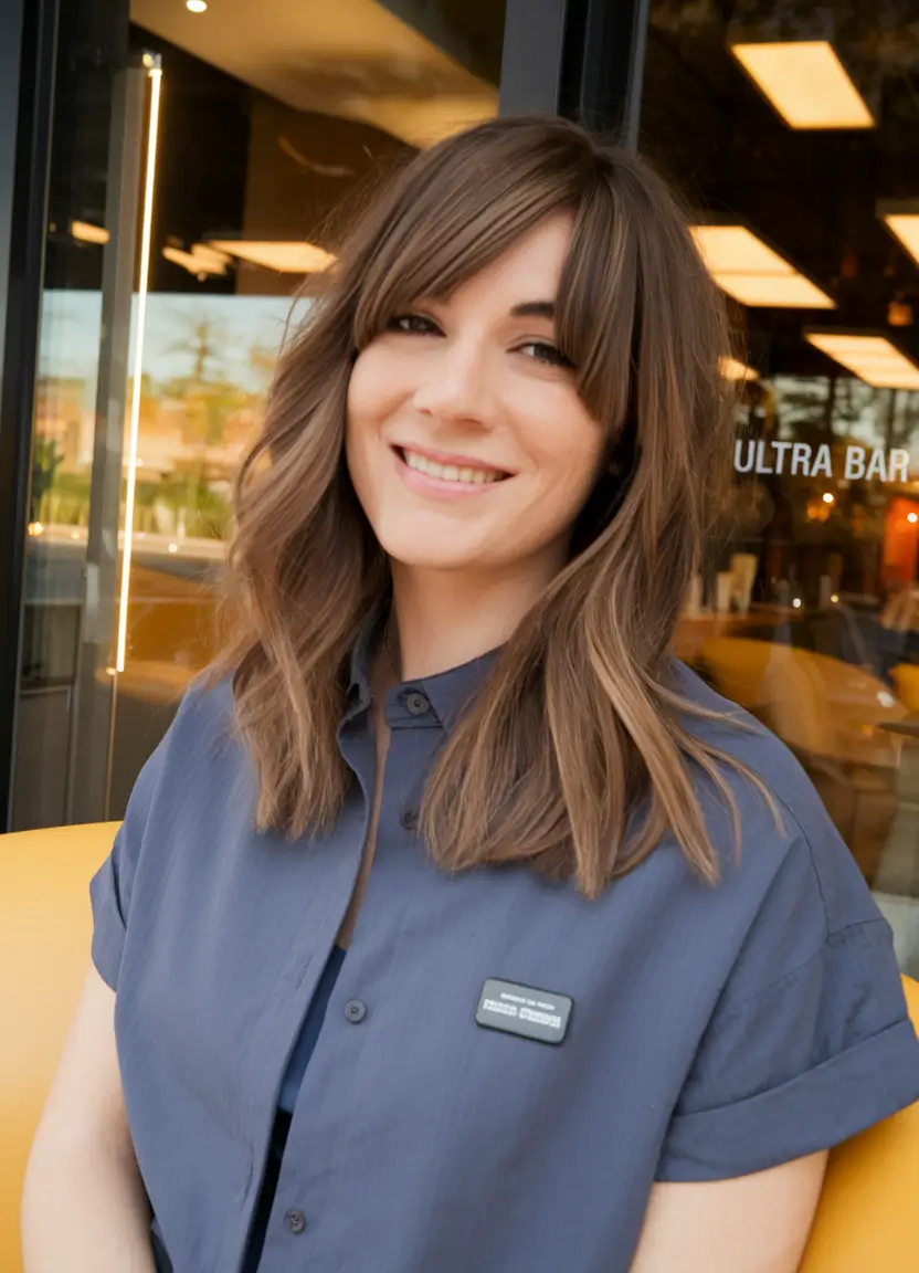 Haircut Ideas for Fall 2025 Casual Shagged-Out Lob
