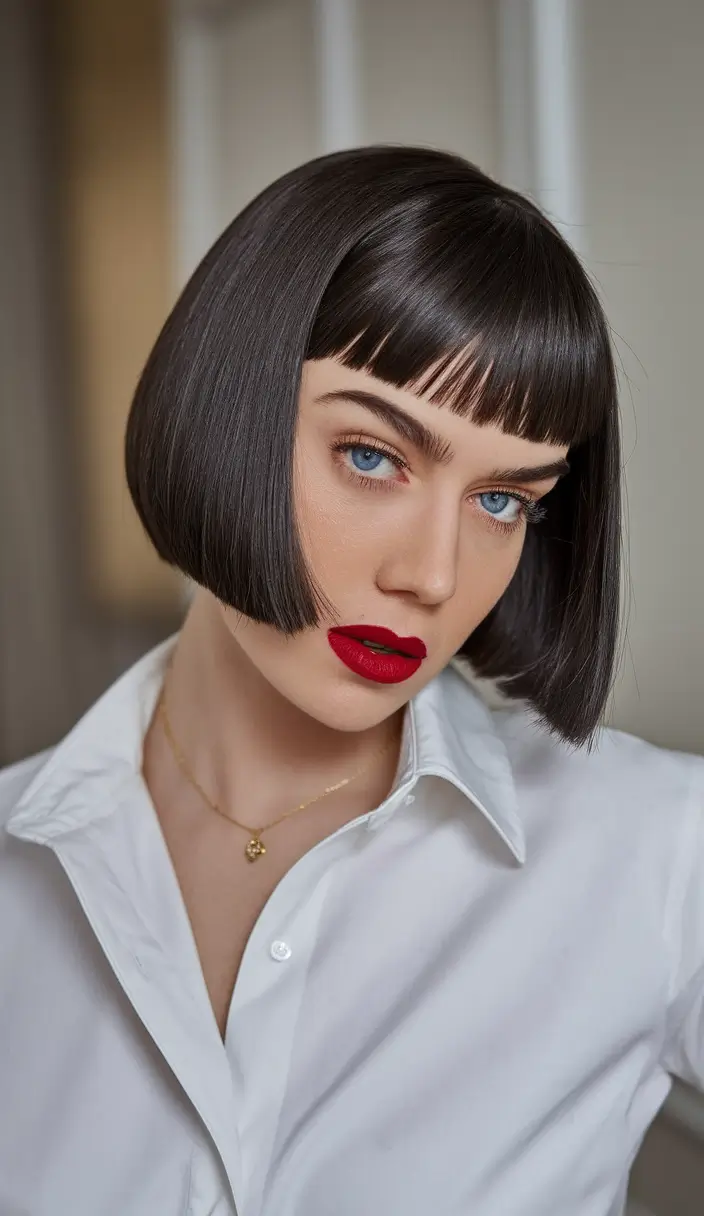 Haircut Ideas for Fall 2025 Graphite Micro Bob Chic