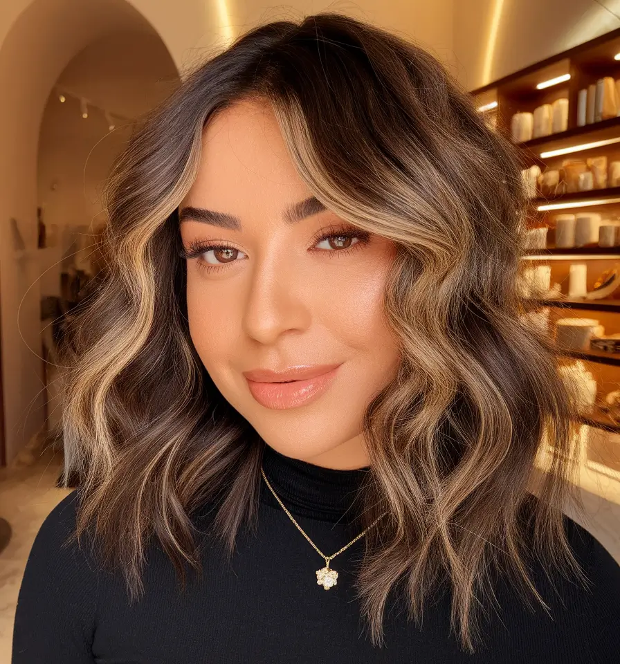 Insta-Cute Hairstyles for Fall 2025 Chunky Face Frame on Textured Waves