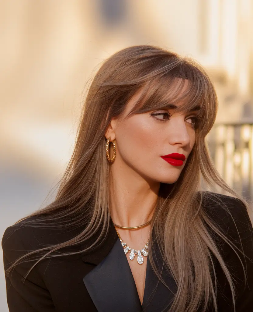 Insta-Cute Hairstyles for Fall 2025 Glossy Fringe and Luxe Length