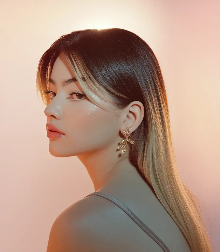 Insta-Cute Hairstyles for Fall 2025 Sleek Contrast with Hidden Drama