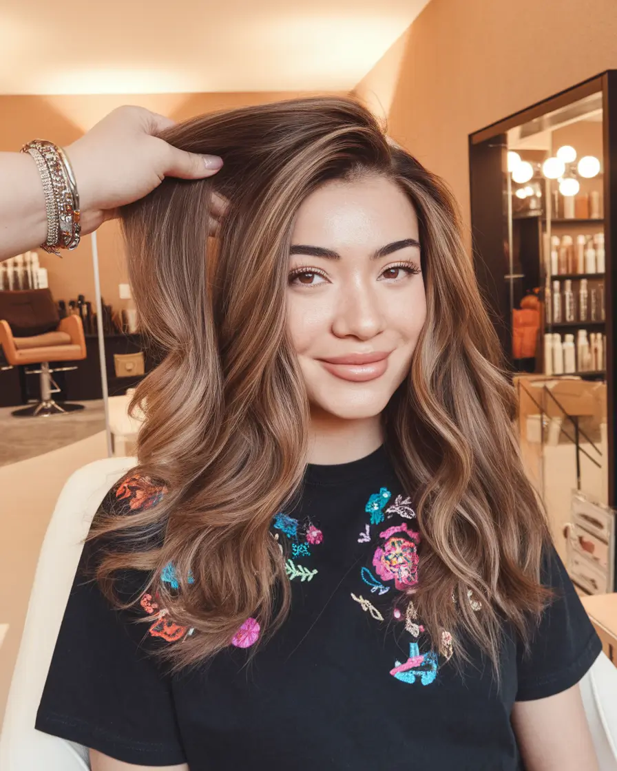 Insta-Cute Hairstyles for Fall 2025 Layered Cocoa Waves for Everyday Glam