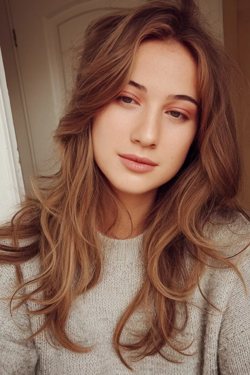 Insta-Cute Hairstyles for Fall 2025 Dimensional Cinnamon Layers with Cozy Texture