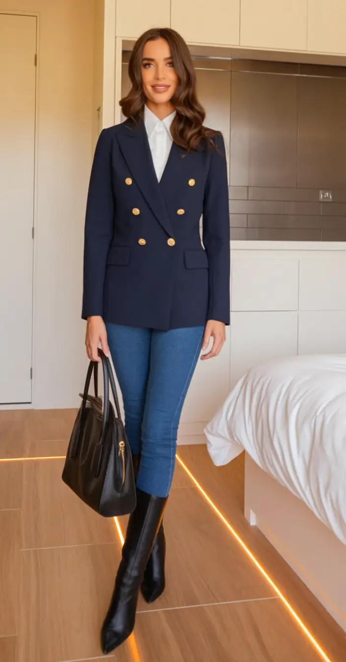 Layering outfits for Chilly Fall 2025 Business Casual with a Bold Blazer