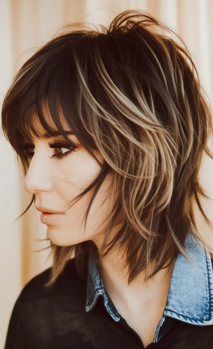 Modern Fall Shag Haircuts to Copy in 2025 Layered Shag with Ash Blonde Highlights