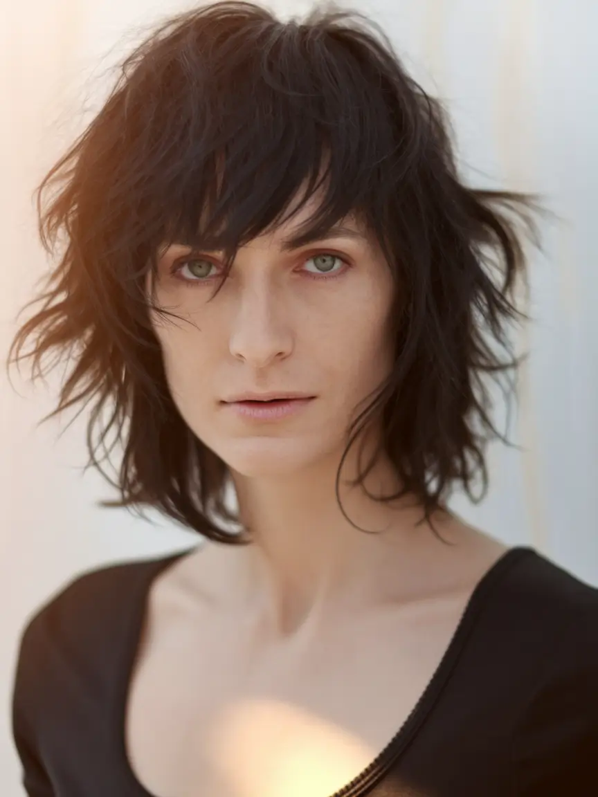 Modern Fall Shag Haircuts to Copy in 2025 Soft Wolf Cut with Layered Bangs