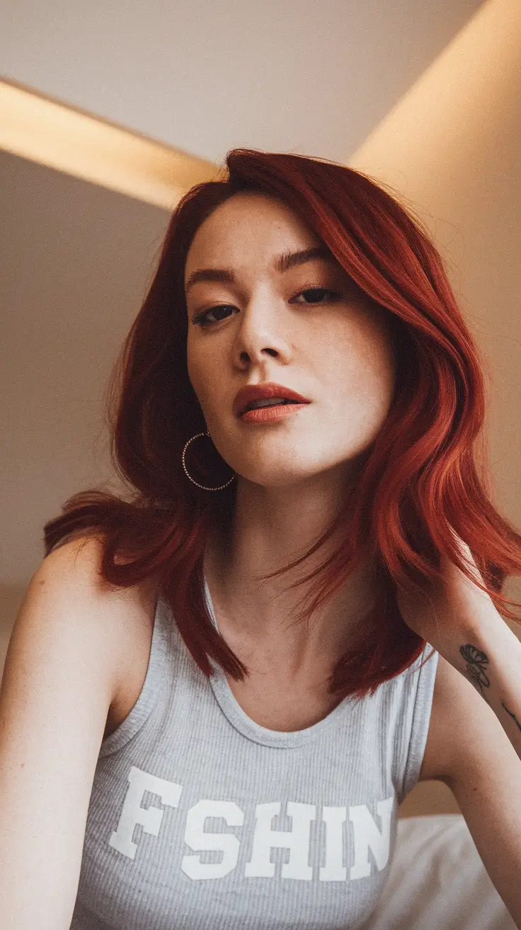 Must-Try Fall Red Hair Colors for Redheads 2025 Low-Key Cranberry Waves with That Cool Girl Finish