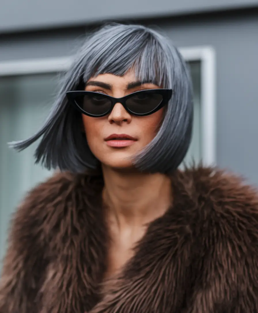 New haicuts - August 2025 ideas Graphite Micro-Bob with Fringe