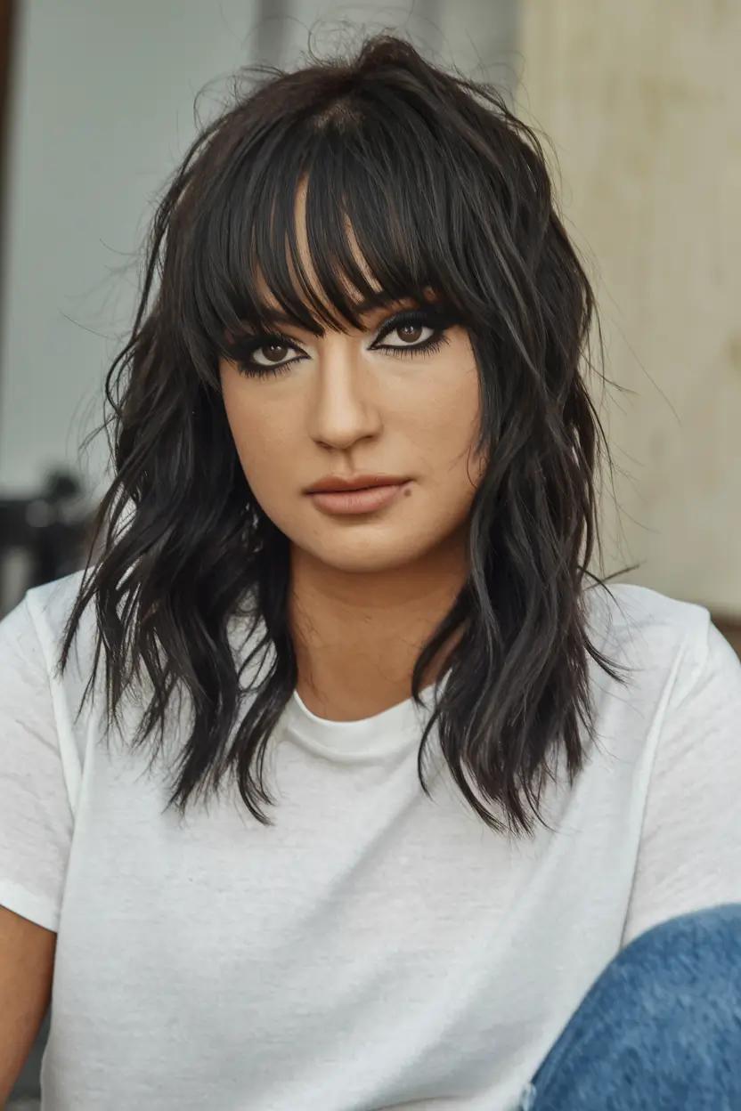 New haicuts - August 2025 ideas Choppy Shag With Statement Fringe