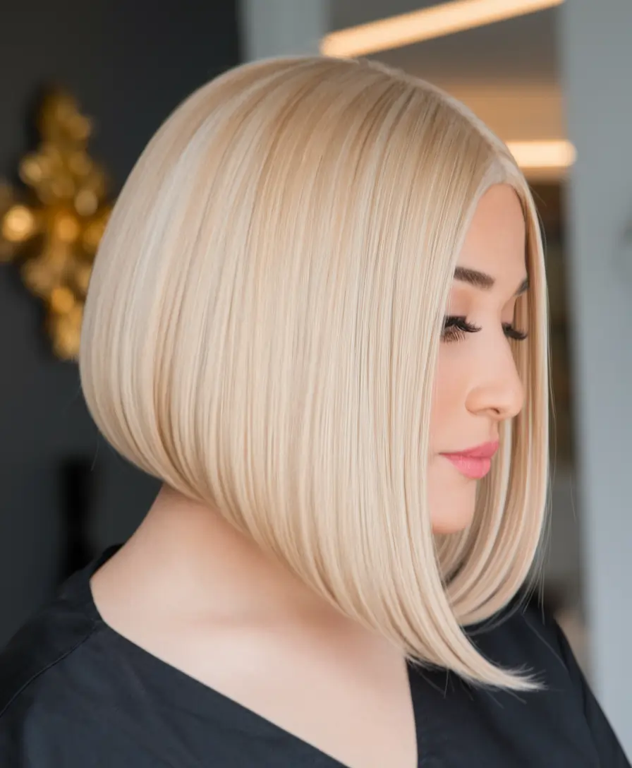 New haircuts - September 2025 ideas Sleek platinum a-line bob