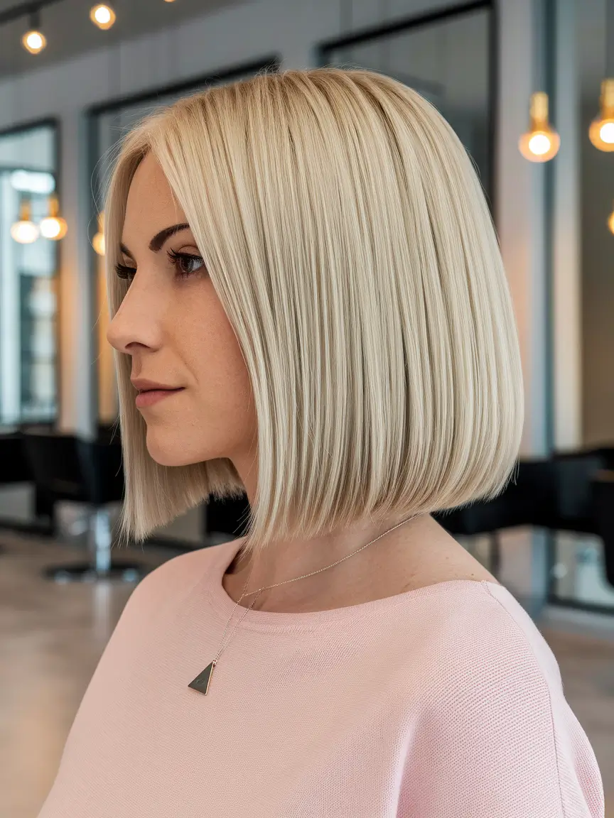 New haircuts - September 2025 ideas Platinum sleek bob with blunt perimeter