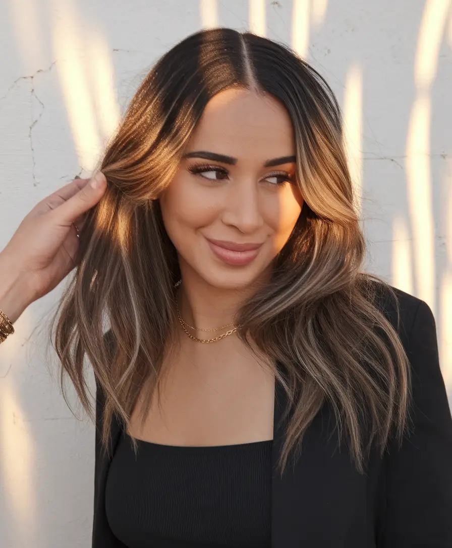 New haircuts - September 2025 ideas Grown-out waves with bold face-framing contrast