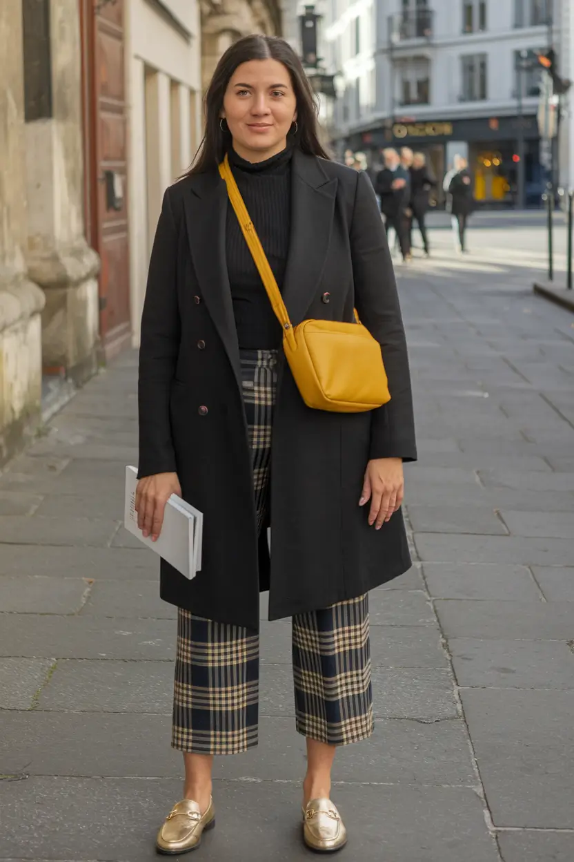 new ideas 2025 fall style for women Plaid Crops and Mustard Pop