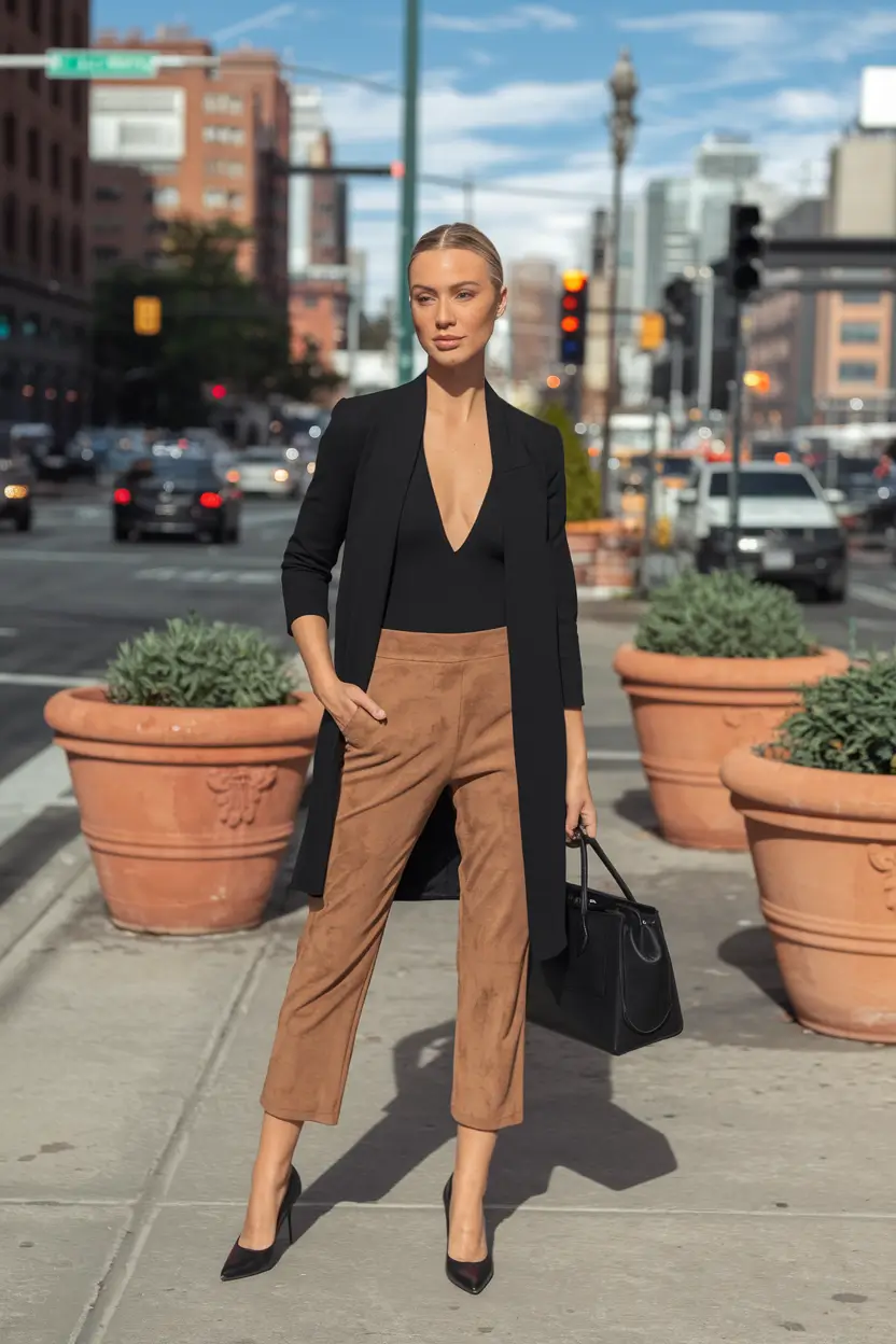 new ideas 2025 fall style for women City Sleek Monochrome + Caramel