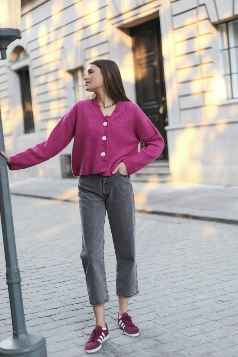 new ideas 2025 fall style for women Punchy Knitwear in Pink Tones