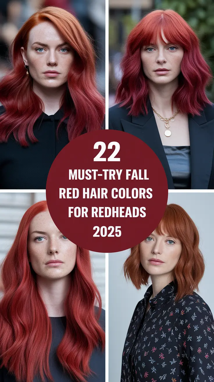 Must-Try Fall Red Hair Colors for Redheads 2025: Trendy Shades to Light Up Autumn