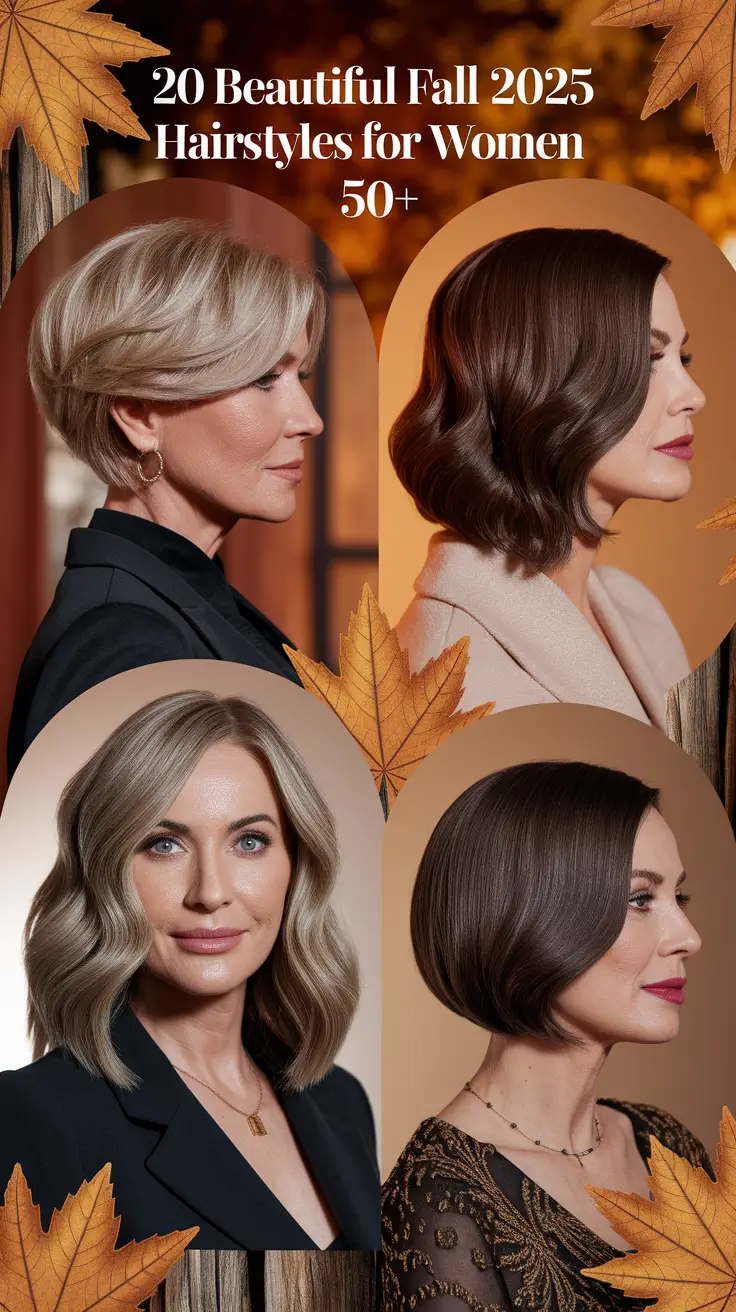 Beautiful Fall 2025 Hairstyles for Women 50+: Chic Short to Medium & Long Bob Ideas