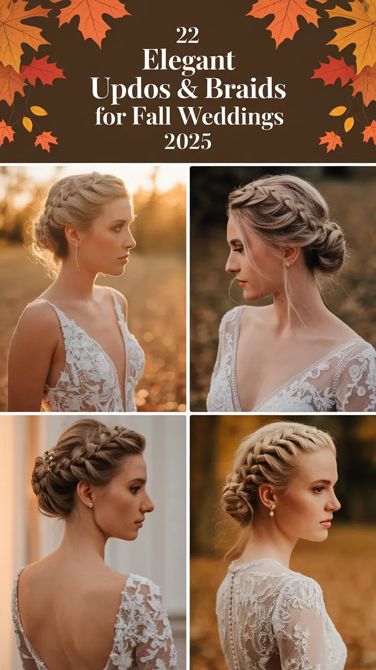Elegant Updos & Braids for Fall Weddings 2025: Inspo for Every Bride & Guest