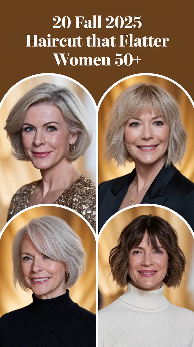 Fall 2025 Haircut That Flatter Women 50+: Stylish & Short Haircuts to Try Now