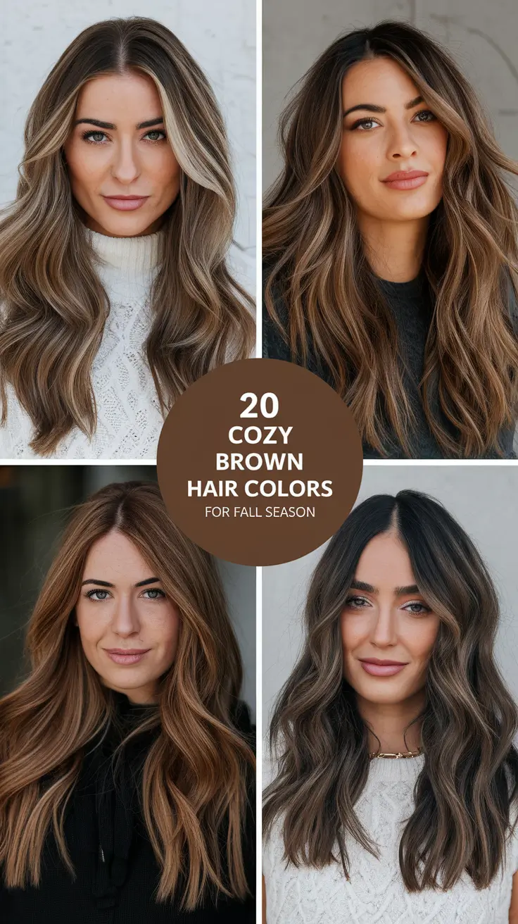 Cozy Brown Hair Colors for Fall Season 2025: Pretty Highlights and Brunette Ideas to Try Now