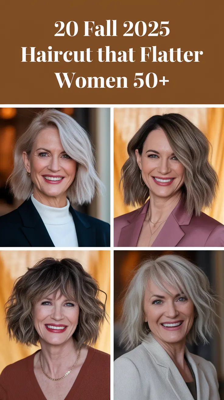 Fall 2025 Haircut That Flatter Women 50+: Stylish & Short Haircuts to Try Now