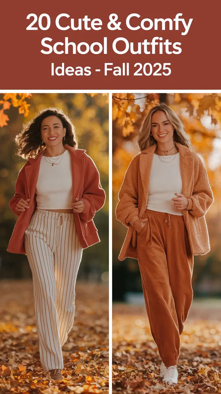Cute & Comfy School Outfits Ideas – Fall 2025 for a Stylish, Chill Back-to-School Look