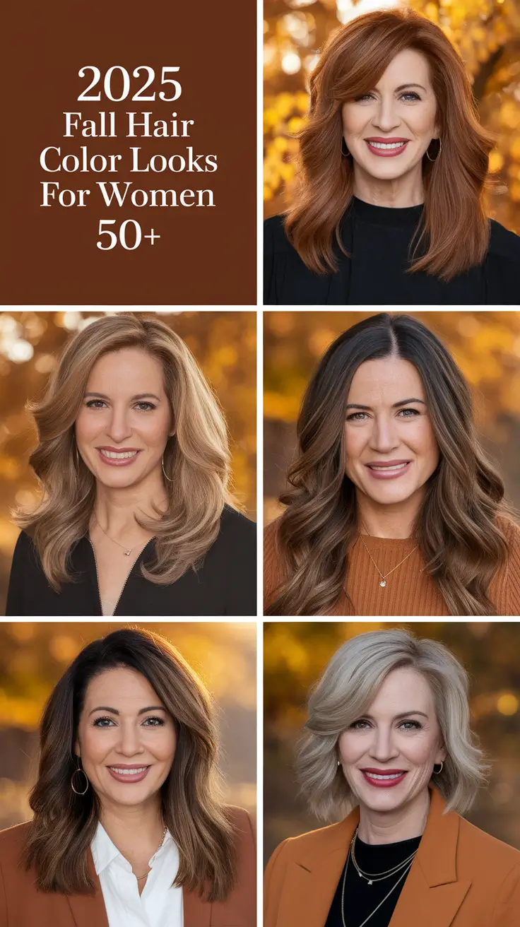 2025 Fall Hair Color Looks for Women 50+: Stunning Trends, Ideas, and Inspo