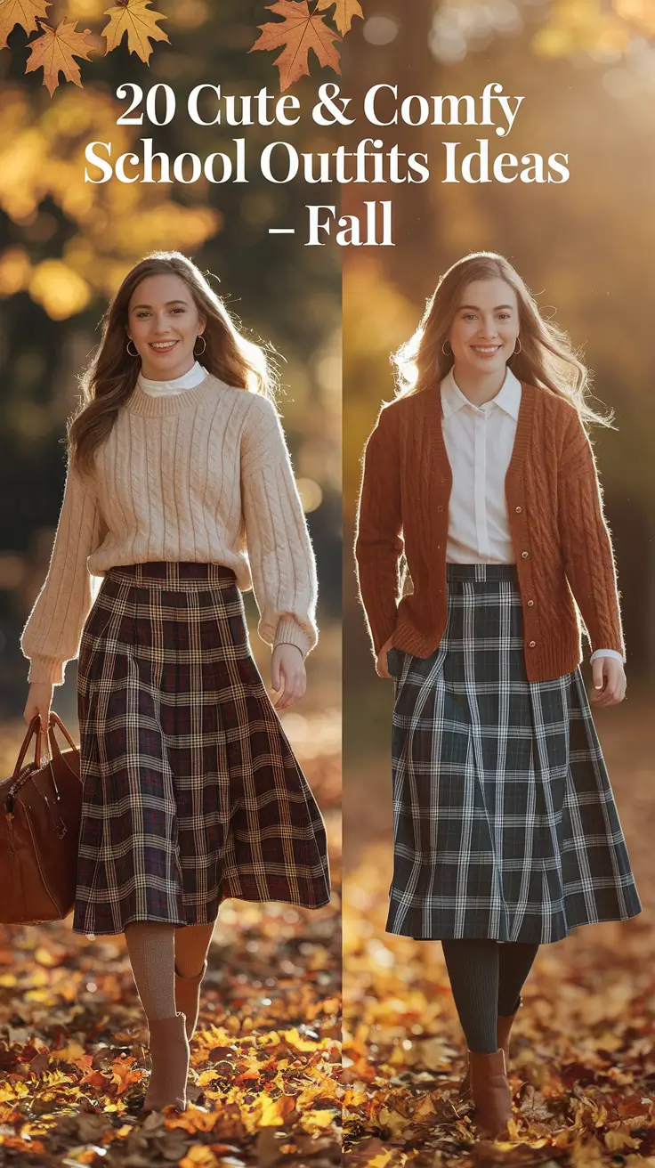 Cute & Comfy School Outfits Ideas – Fall 2025 for a Stylish, Chill Back-to-School Look