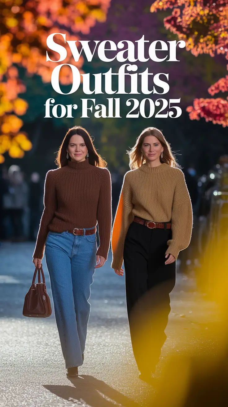 Sweater Outfits for Fall 2025: Trendy, Oversized & Casual Looks for Modern Women