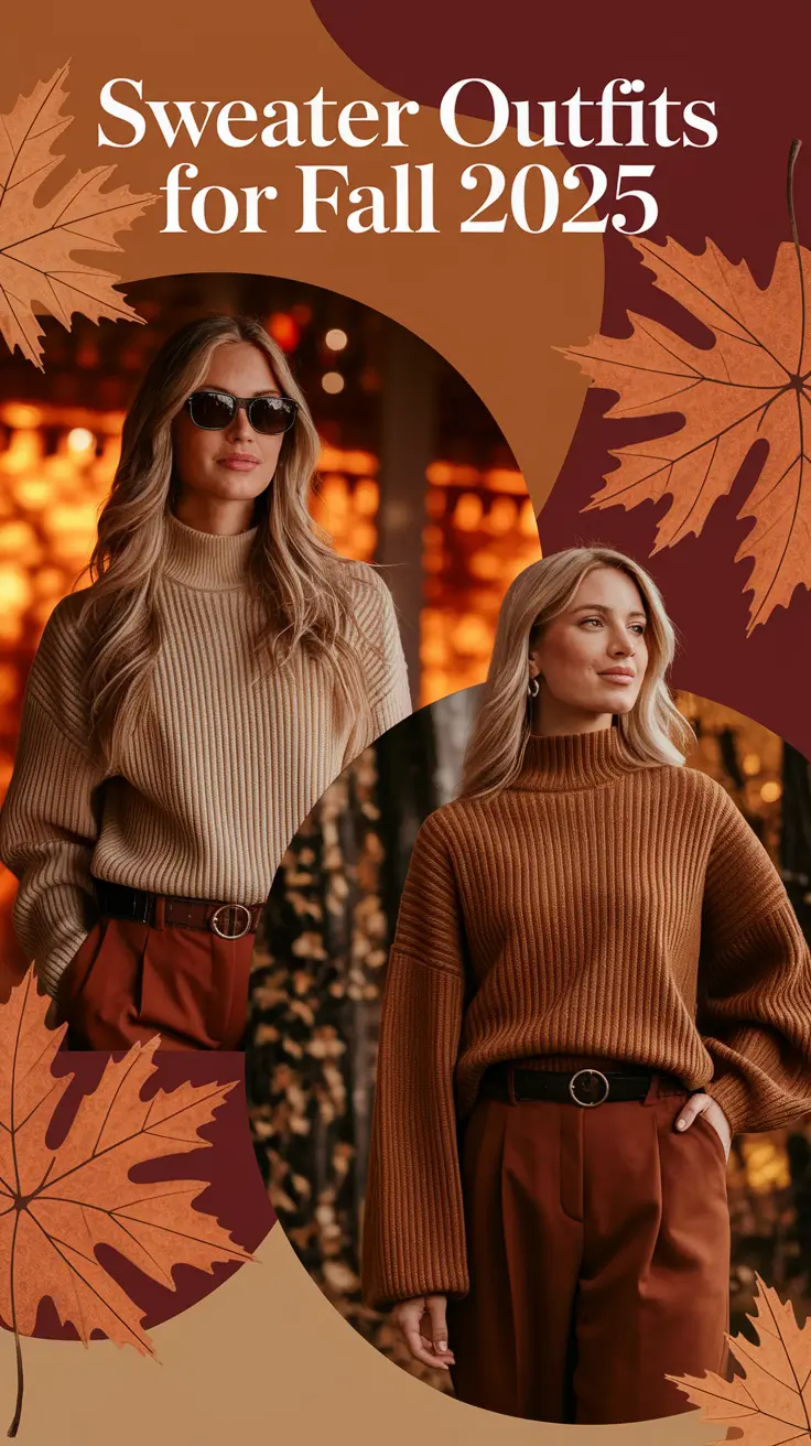 Sweater Outfits for Fall 2025: Trendy, Oversized & Casual Looks for Modern Women