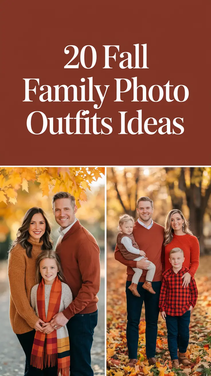 Fall Family Photo Outfits Ideas 2025: Cozy Looks, Color Combos & Outdoor Charm