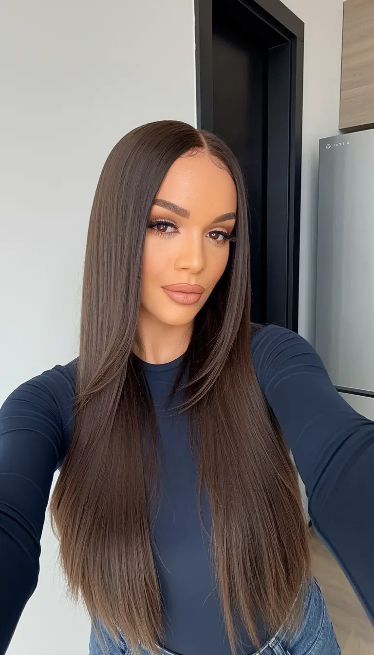 long brown autumn fall hair colors