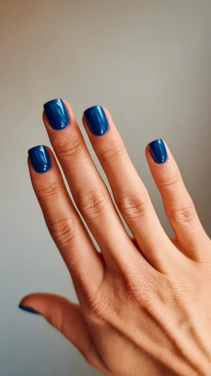 September 2025 Nail Colors Shades Deep Denim Shortie