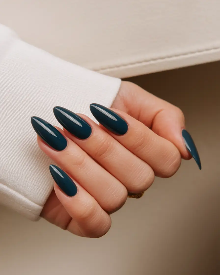 September 2025 Nail Colors Shades Forest Teal Elegance
