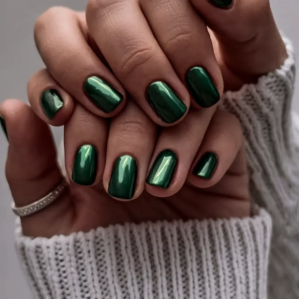 September 2025 Nail Colors Shades Jewel Green Gloss