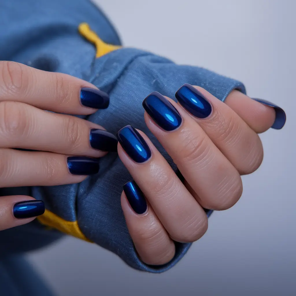 September 2025 Nail Colors Shades Electric Midnight Blue