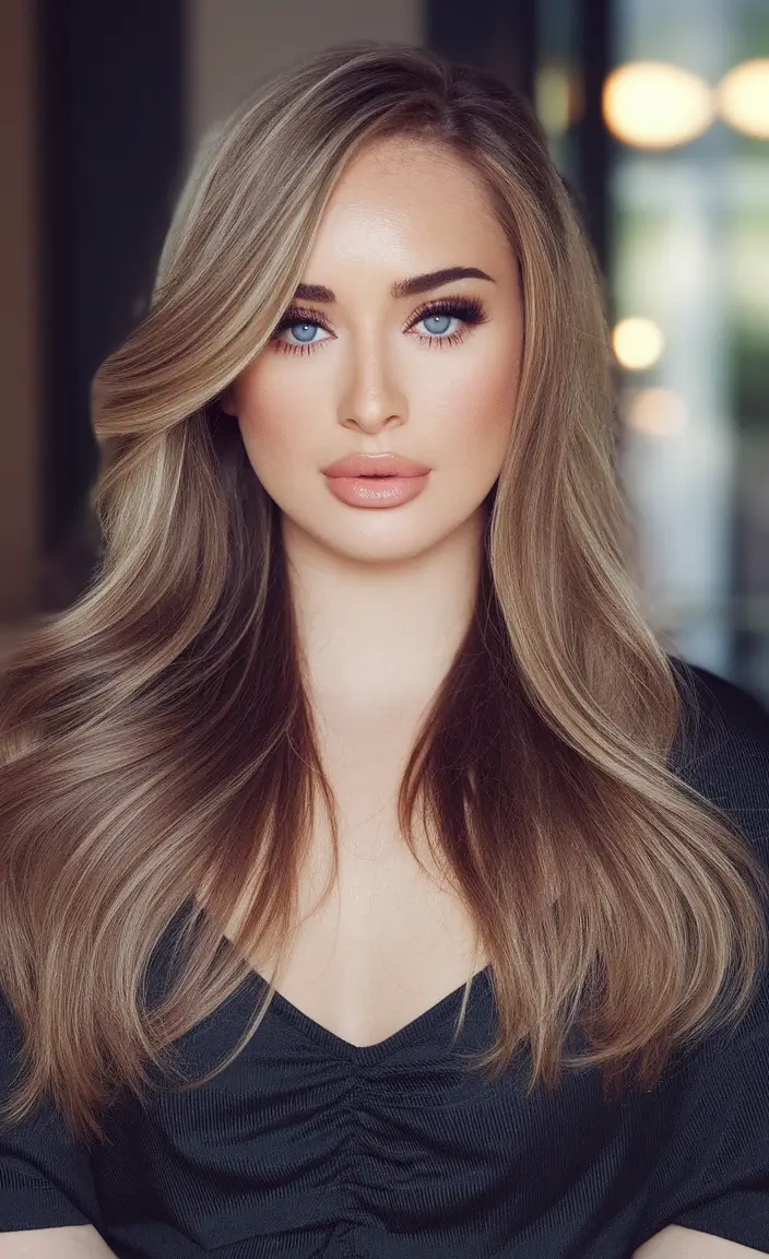 september hair color ideas - Luxuriously Blended Neutral Balayage