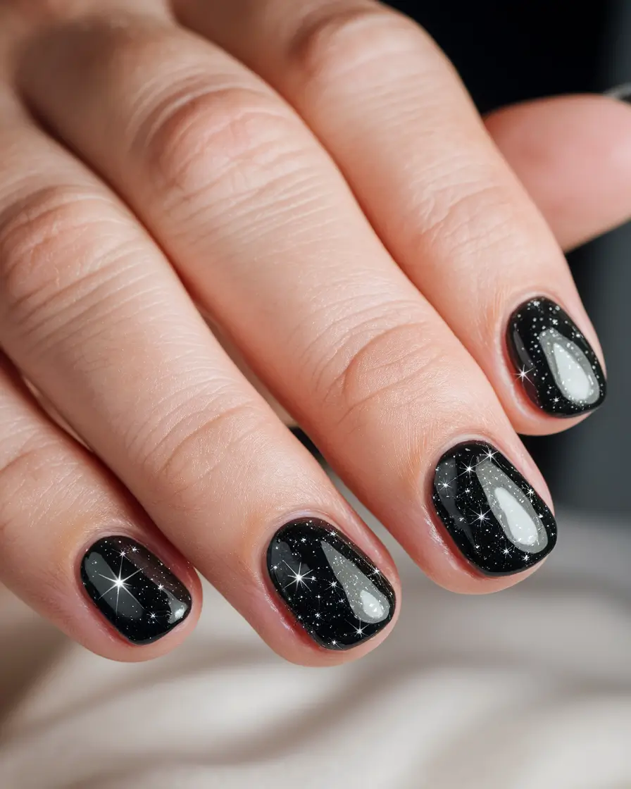 september nails designs short Starry Galaxy Nails for Autumn Nights